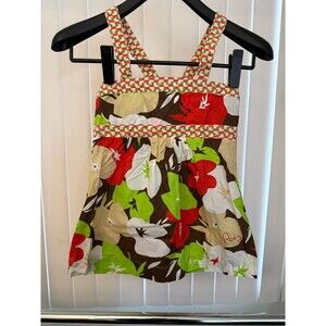 NWT Vintage Girl’s Roxy Floral Tank Top Size Large Ages 10/12